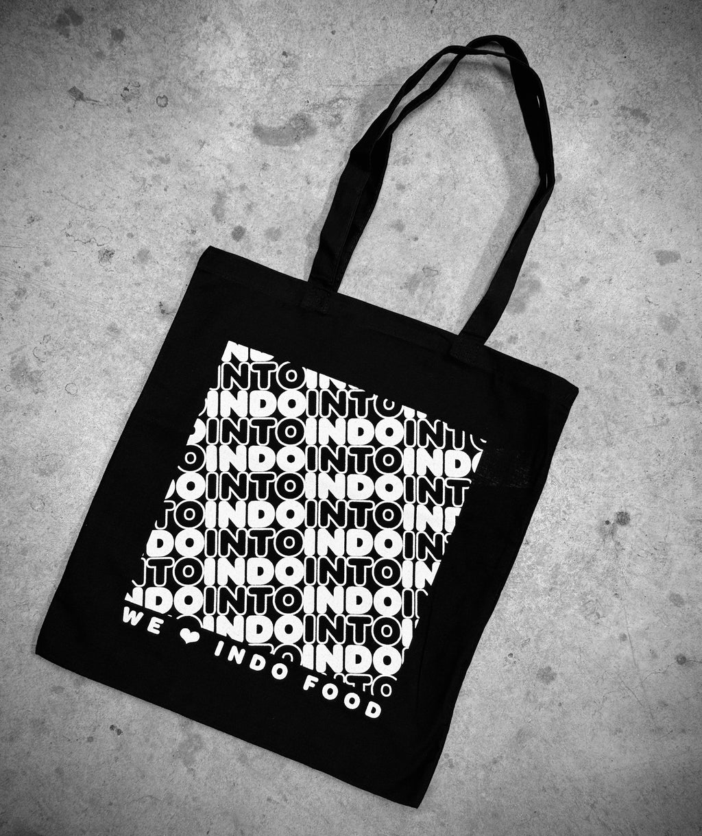 Katoenen "We Love Indo Food" shopper